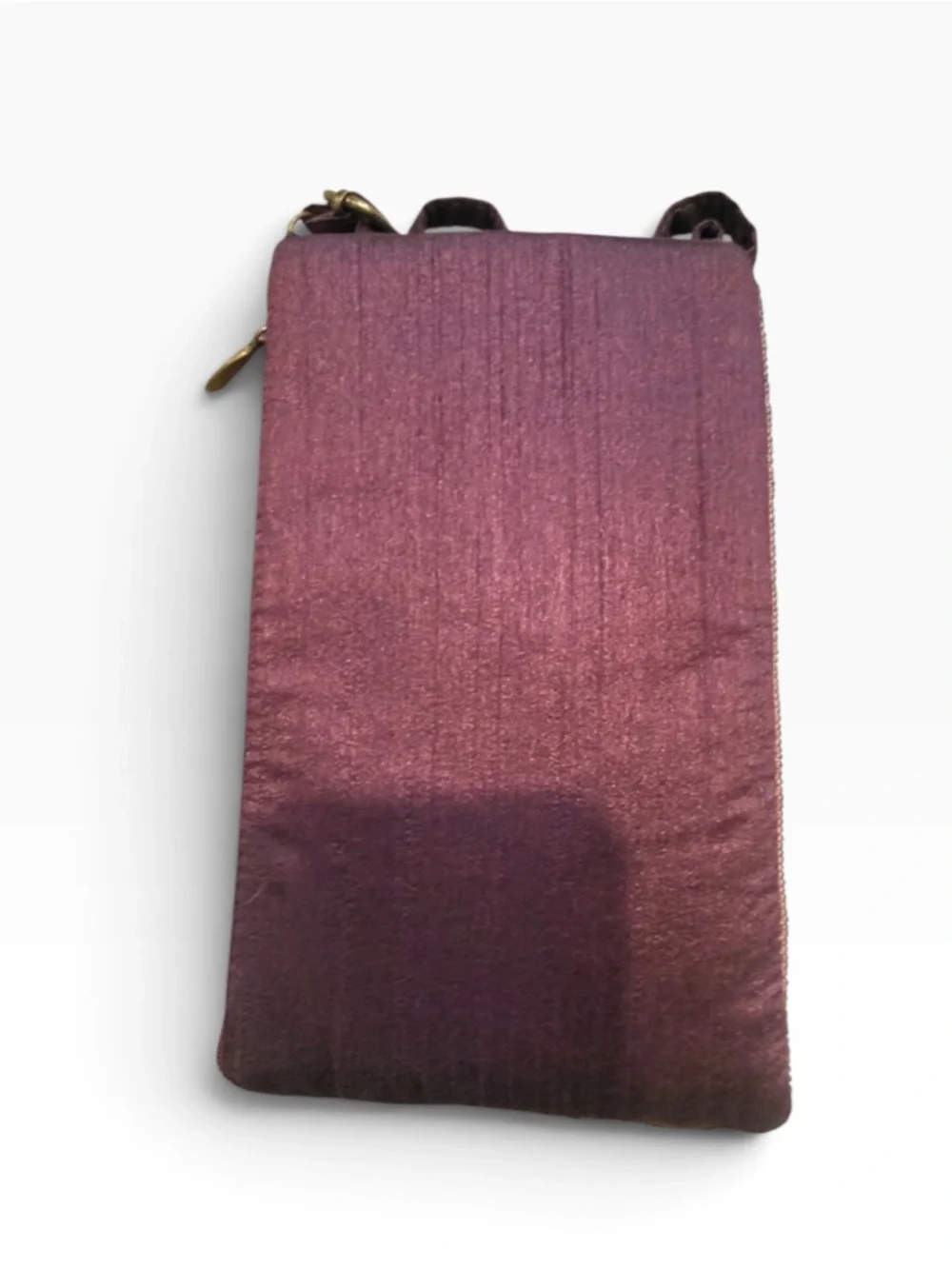 Embellished Beaded Crossbody Bag in Deep Plum and Teal